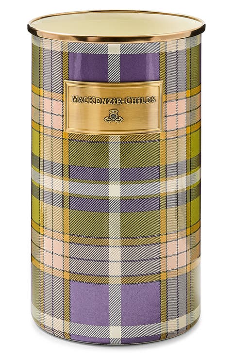 Tartan Violet Utensil Holder