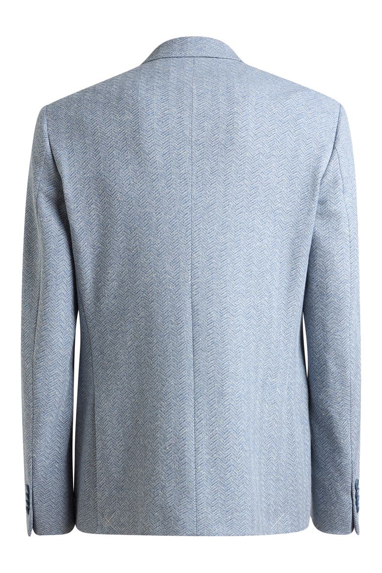 Roma Jersey Cotton & Linen Herringbone Sport Coat, Alternate, color, AZZURRO