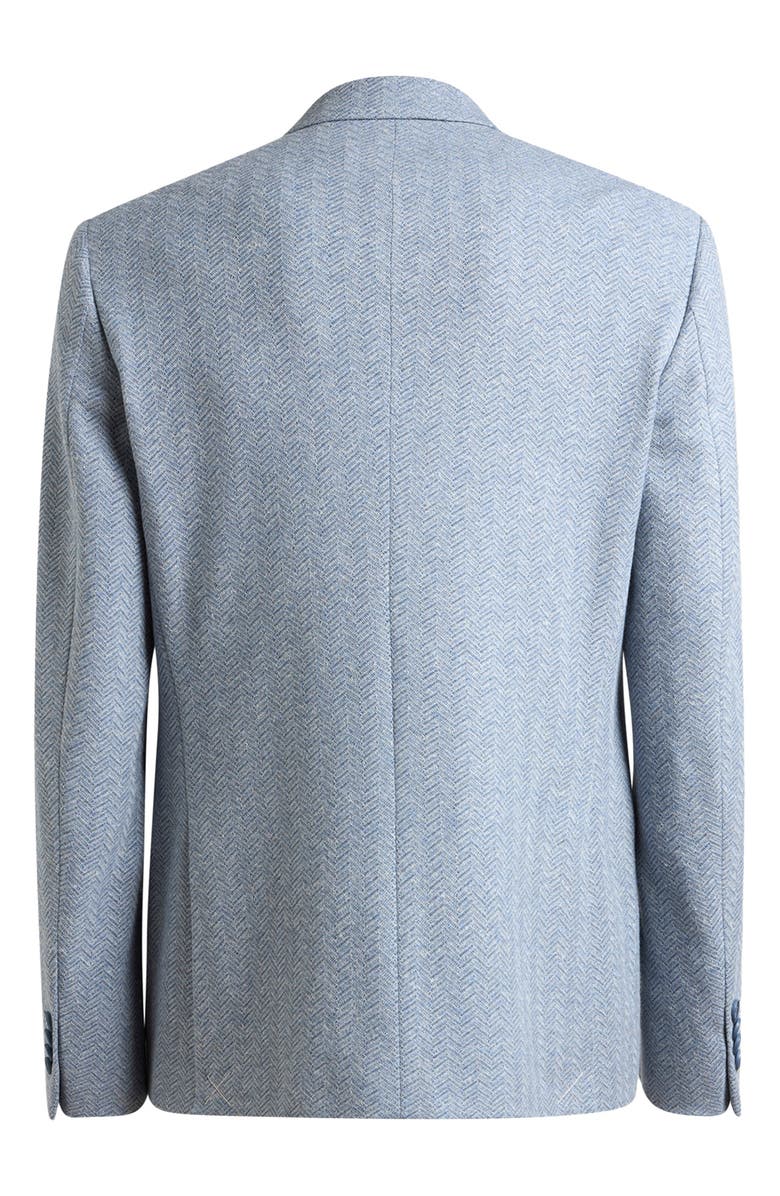 Etro Roma Jersey Cotton & Linen Herringbone Sport Coat, Alternate, color, Azzurro