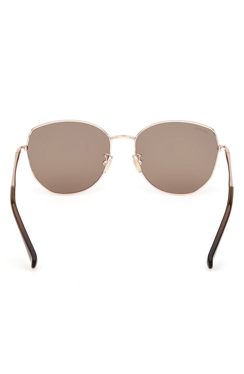 Max Mara 58mm Round Sunglasses, Alternate, color, Gold / Brown