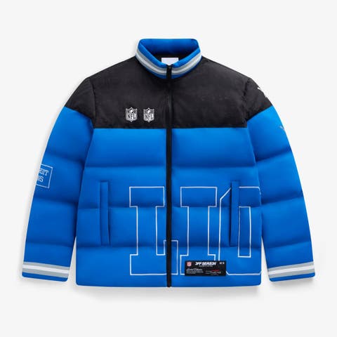 Unisex  Blue Detroit Lions Team Puffer Jacket