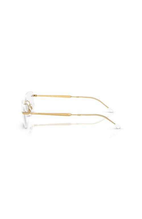 Ray Ban Ray-ban 56mm Irregular Optical Glasses In Gold
