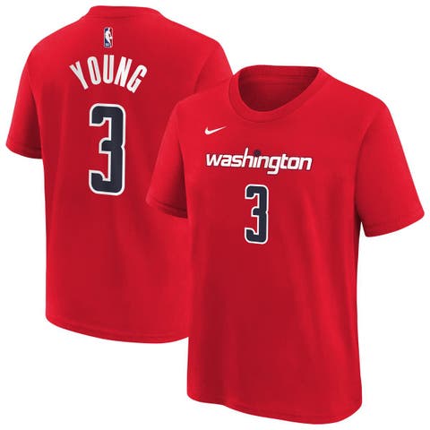 Youth Nike Trae Young Red Washington Wizards 2026 Name & Number T-Shirt