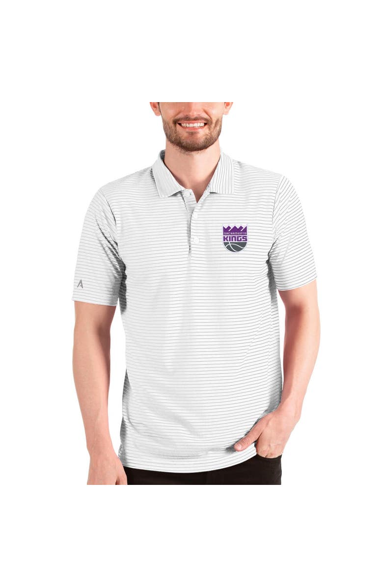 ANTIGUA Men's Antigua White/Silver Sacramento Kings Esteem Polo, Alternate, color, 