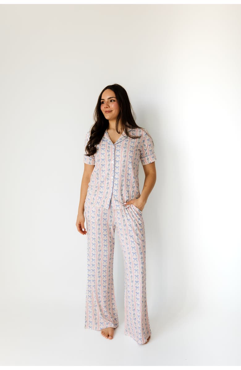In My Jammers Amelia Bow Pajama Set, Main, color, Pink Floral
