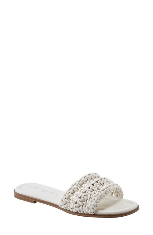 Marc Fisher Ltd Women's Vickee Woven Flat Slide Sandals In Ivory