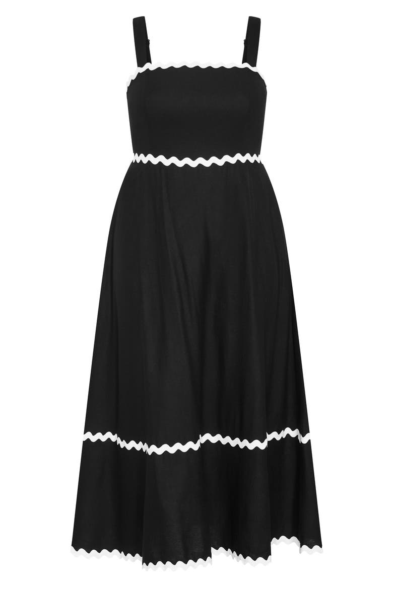 Shani Maxi Dress, Alternate, color, BLACK/ WHITE