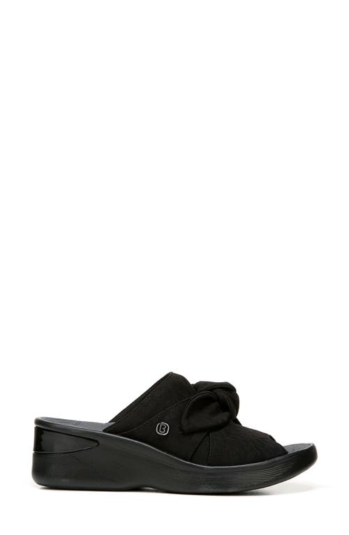 Lifestride Bzees Smile Wedge Slide Sandal In Black