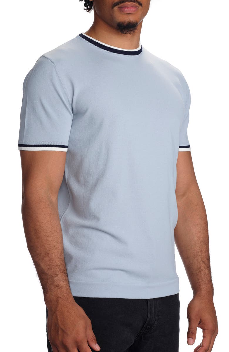 STUDIO GARNET LOS ANGELES Contrast Collar T-Shirt, Alternate, color,