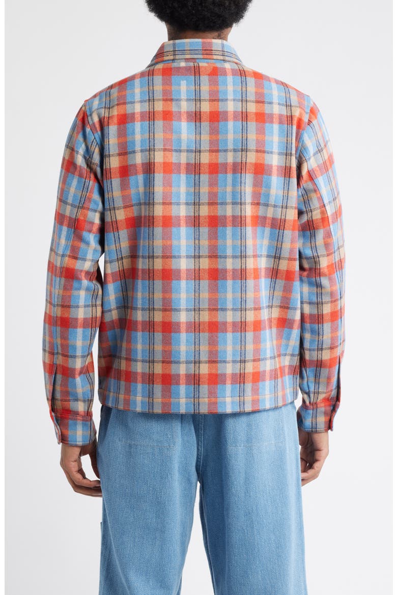Folklore Plaid Brushed Wool Blend Zip-Up Work Jacket (Men) | Nordstrom