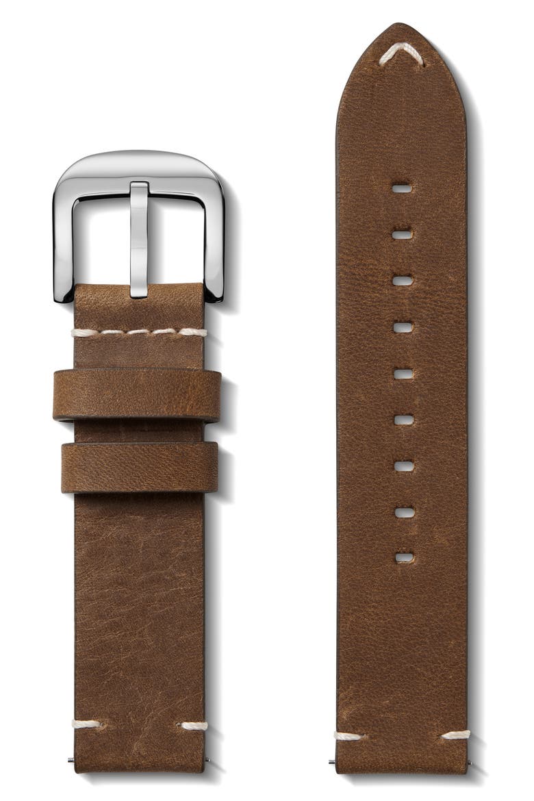20mm Leather Watch Strap, Main, color, BRITISH TAN