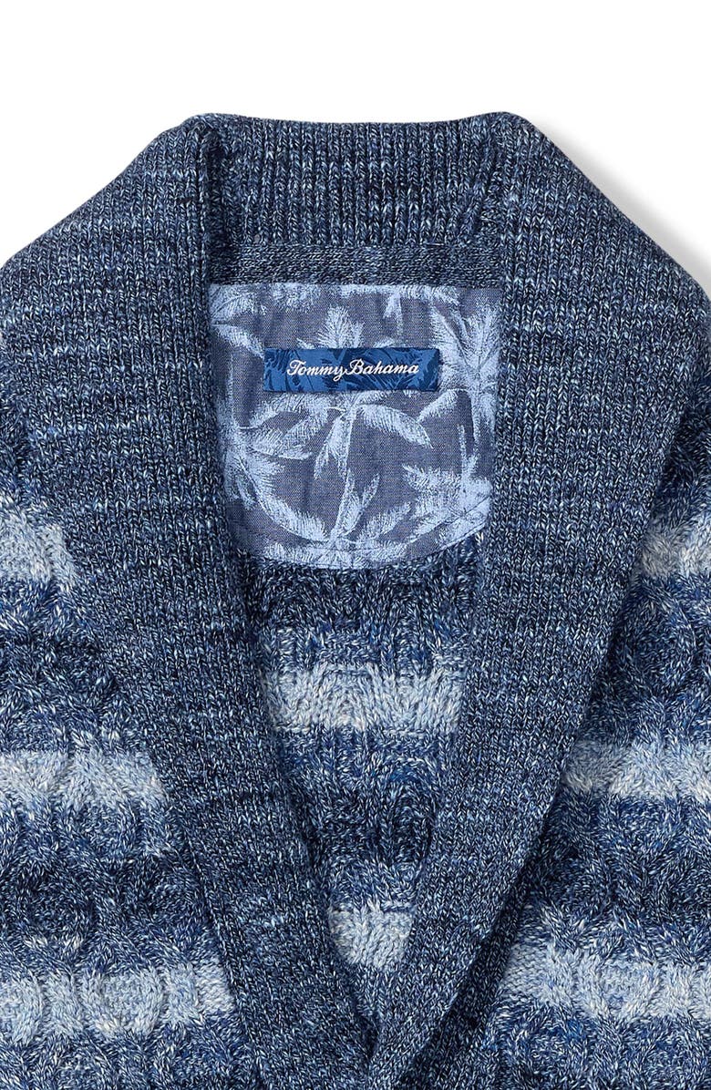 Tommy Bahama Ocean Hues Shawl Collar Cardigan, Alternate, color, Denim Blue
