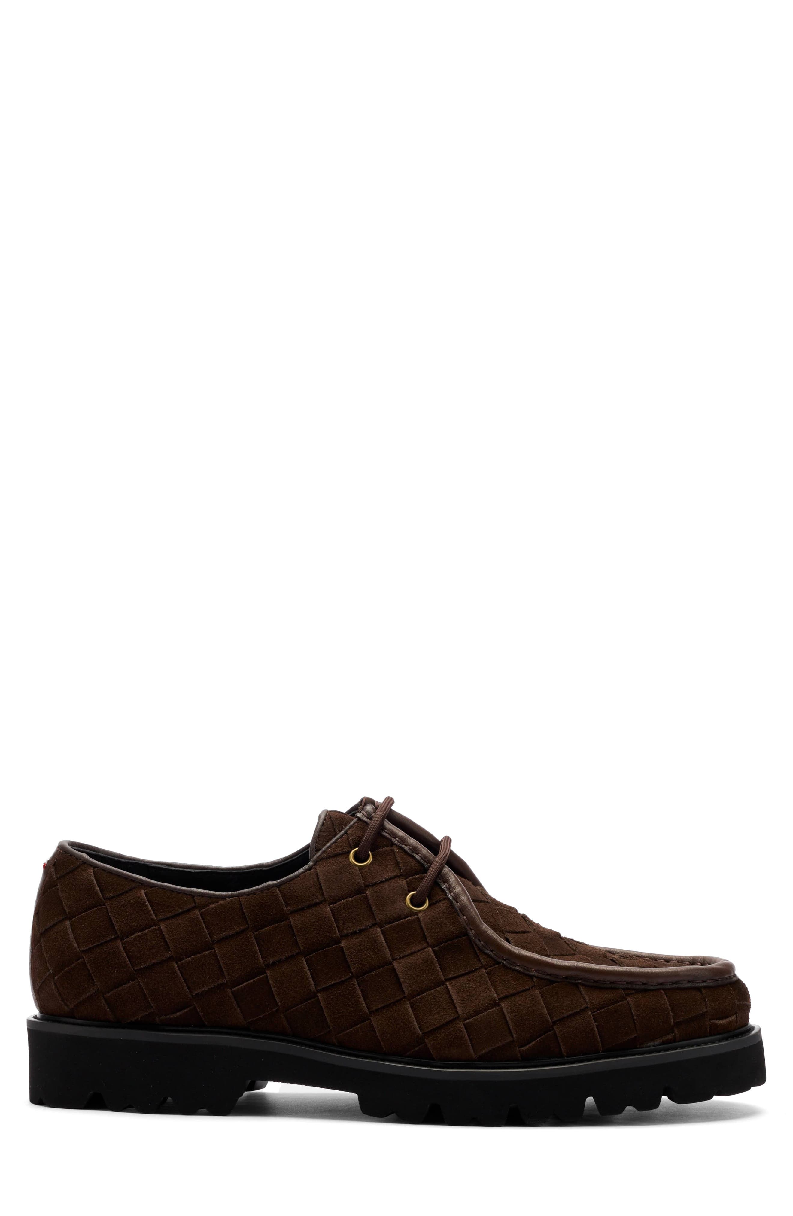 Montana Leather Oxford, Alternate, color, CHOCOLATE WOVEN