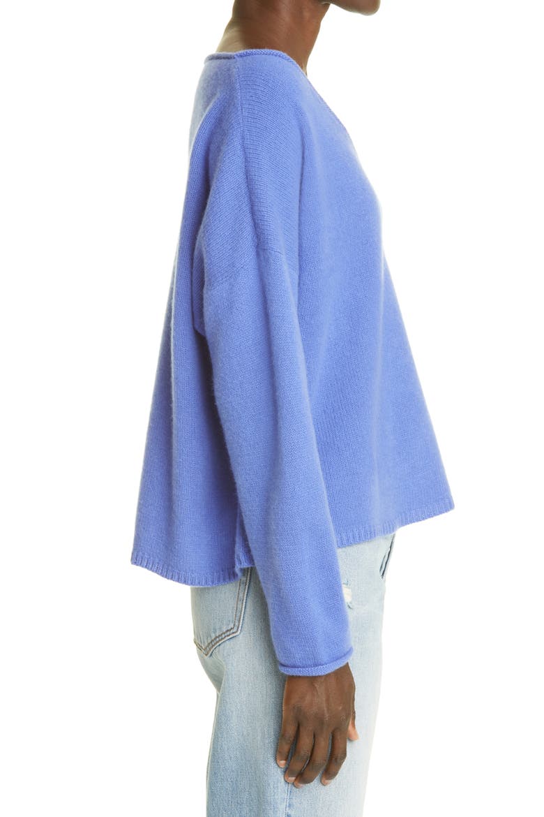 Oversize Cashmere Sweater, Alternate, color, CYCLAMEN