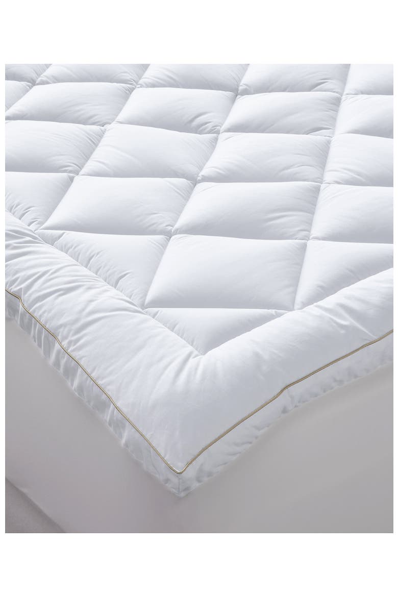 400 Thread Count Plush Quilted Cotton Mattress Pad, Main, color, White