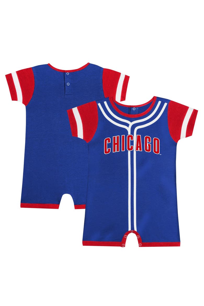 Infant Royal Chicago Cubs Fast Pitch Romper, Main, color, Royal