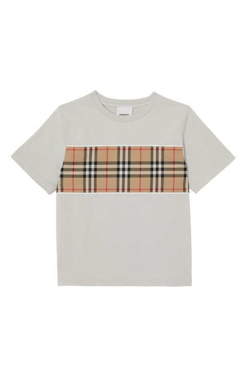 Kids' Cedar Check Panel Cotton T-Shirt (Toddler, Little Kid & Big Kid)