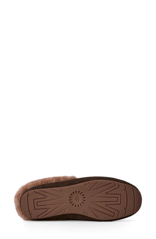 Ugg(r) Ansley Genuine Shearling Trim Suede Mule In Brown