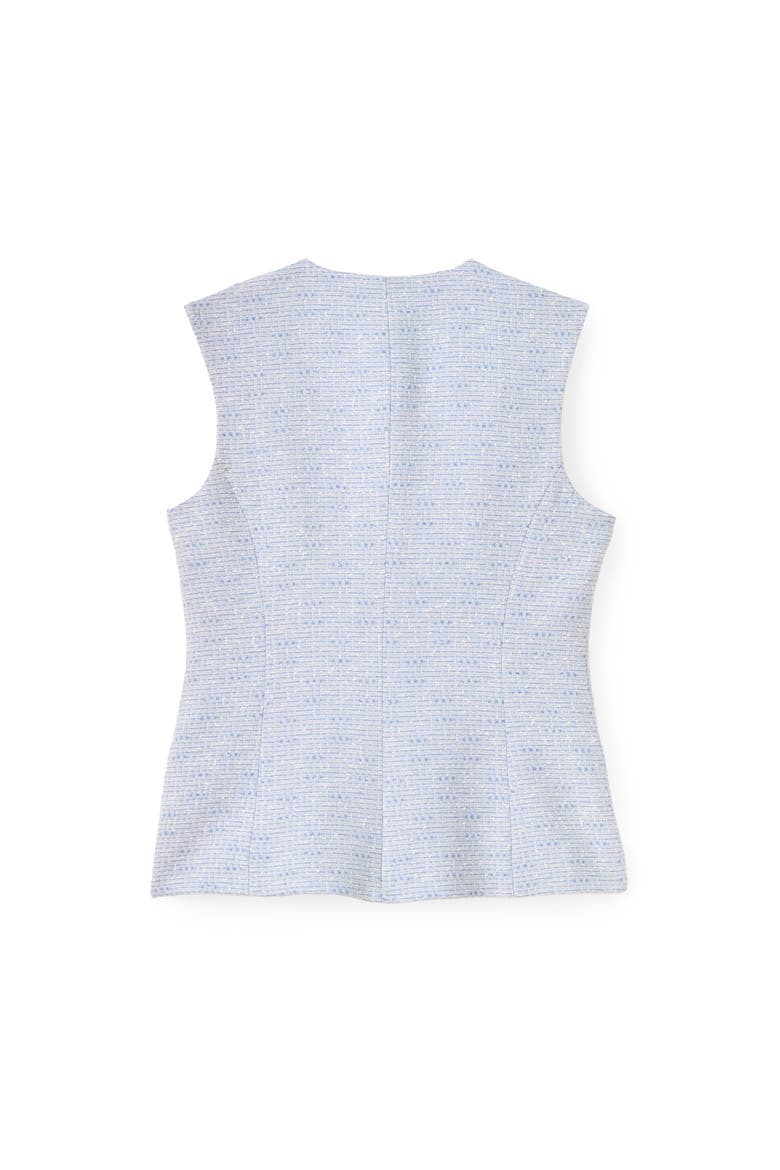 Freja Tweed Vest, Alternate, color, Blue Mist