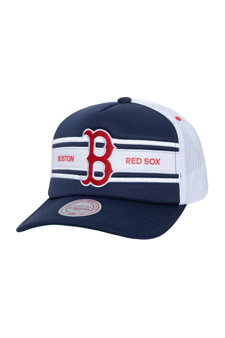 Men's   Navy Boston Red Sox Sideline Trucker Adjustable Hat, Main, color, Navy