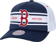 Mitchell & Ness Men's   Navy Boston Red Sox Sideline Trucker Adjustable Hat