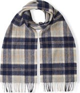 Celtic & Co. Merino Wool Woven Check Scarf