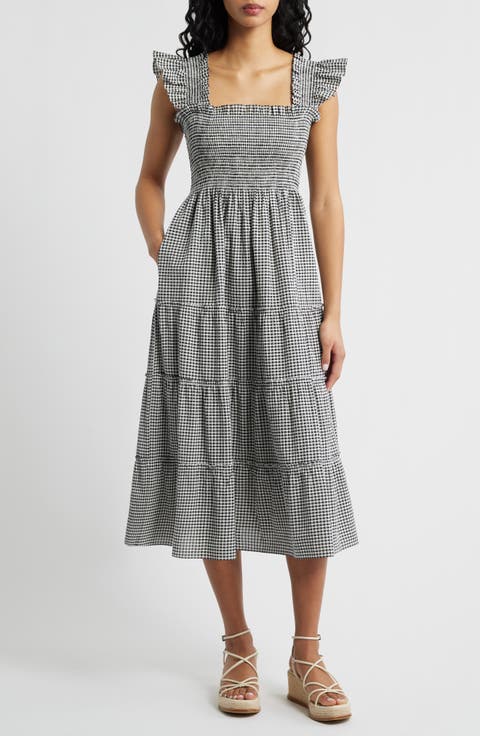 The Ellie Gingham Nap Midi Dress
