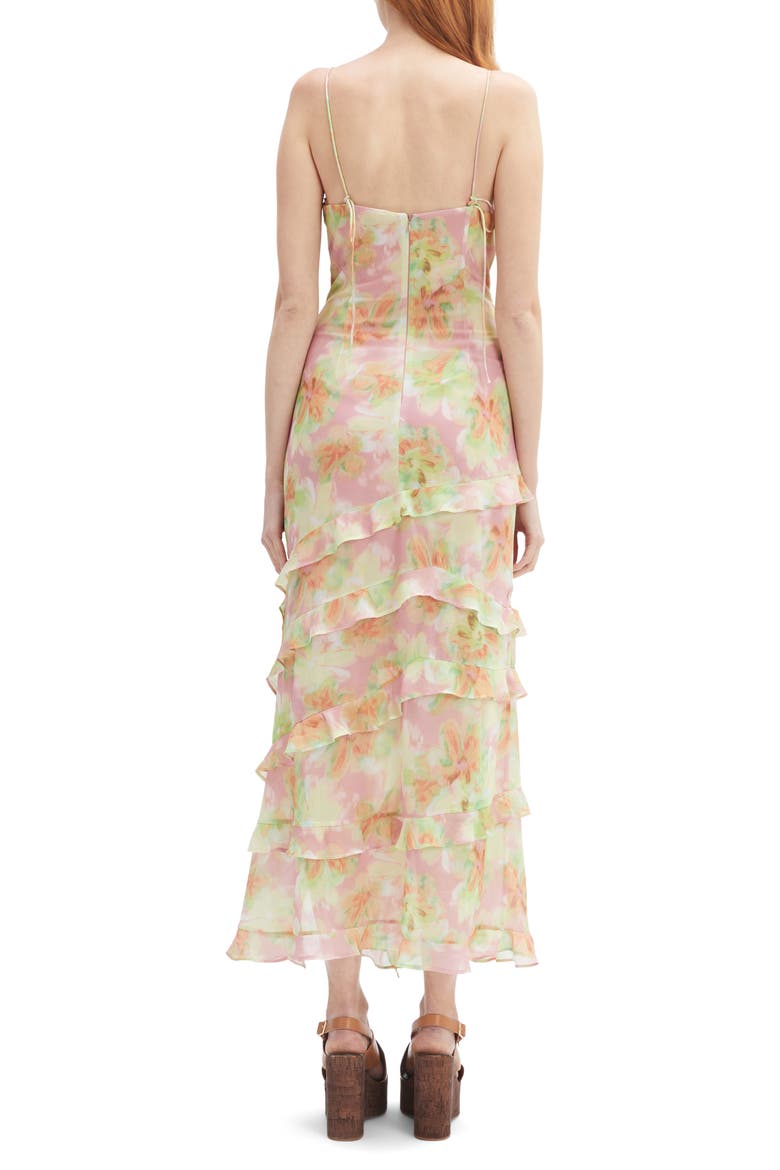 Cantara Ruffle Trim Maxi Dress, Alternate, color, PINK FLORAL