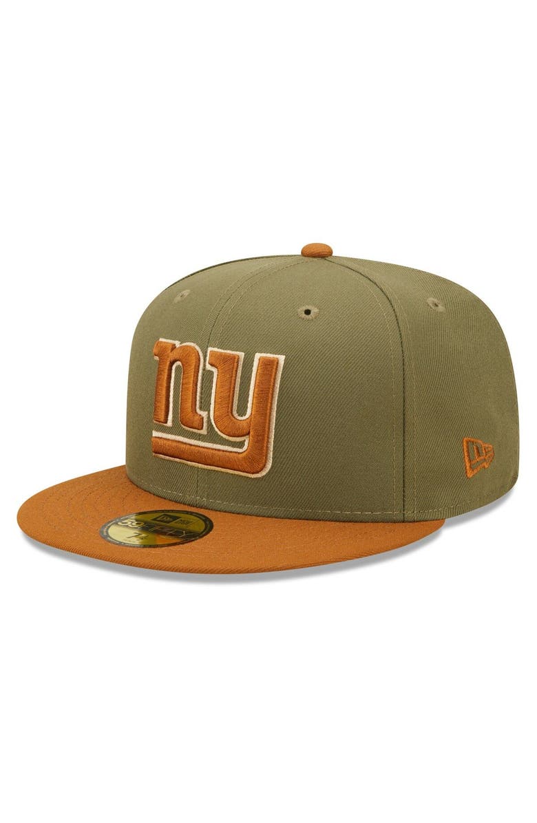 New Era Men's New Era Olive/Brown New York Giants Toasted Peanut 59FIFTY Fitted Hat, Alternate, color,