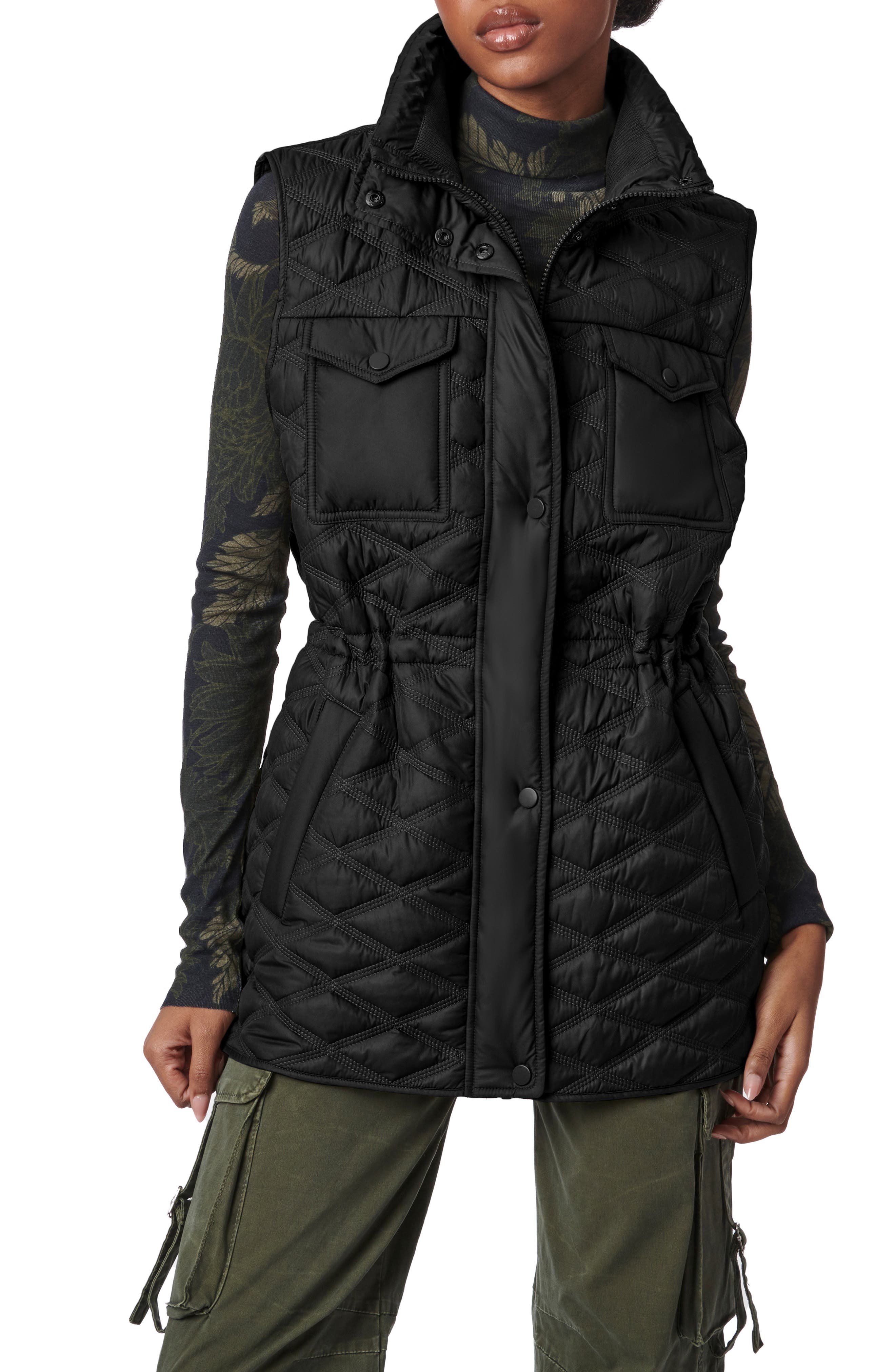 Bernardo Diamond Quilted Vest