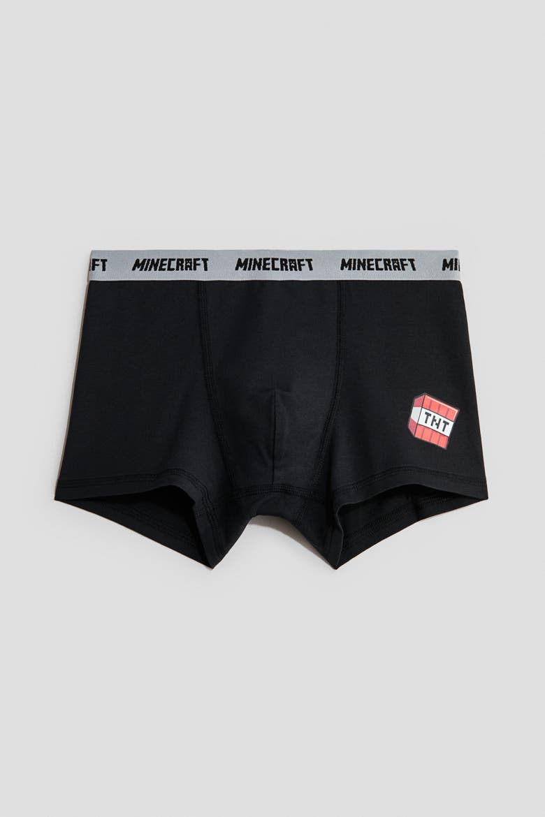5-pack Printed Boxer Briefs, Alternate, color, Ivory/Minecraft
