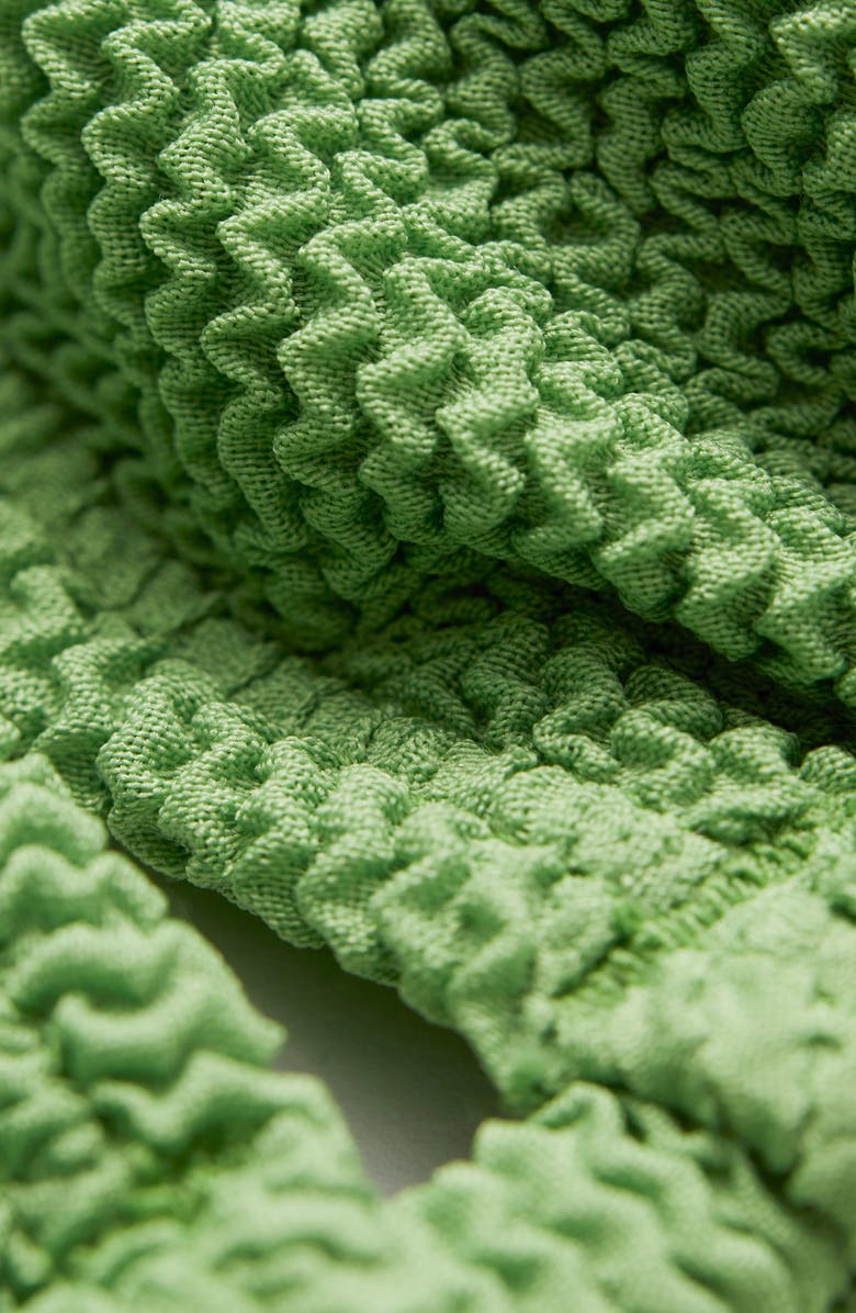 & Other Stories Textured Triangle Bikini Top, Alternate, color, Green Medium