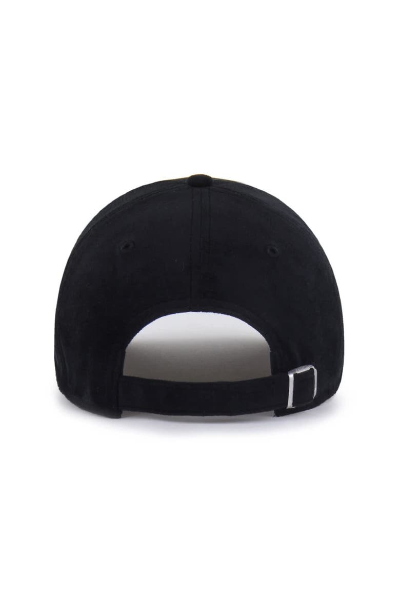 Unisex '47  Black New York Liberty Spirited Velour Clean Up Adjustable Hat, Alternate, color, Black