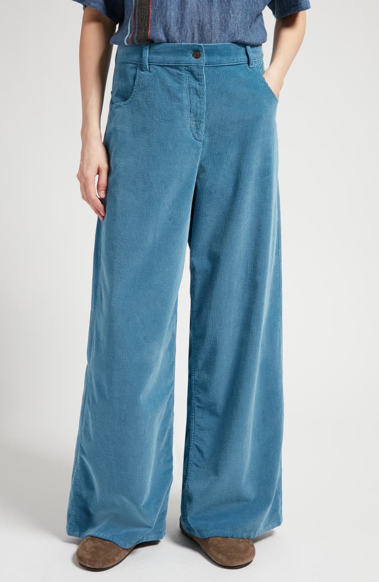 The Row Chan Wide Leg Cotton Corduroy Pants, Main, color, 