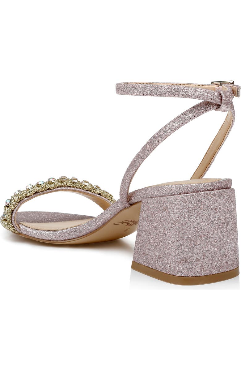 Jewel Badgley Mischka Odonna Embellished Ankle Strap Sandal, Alternate, color, Pale Pink