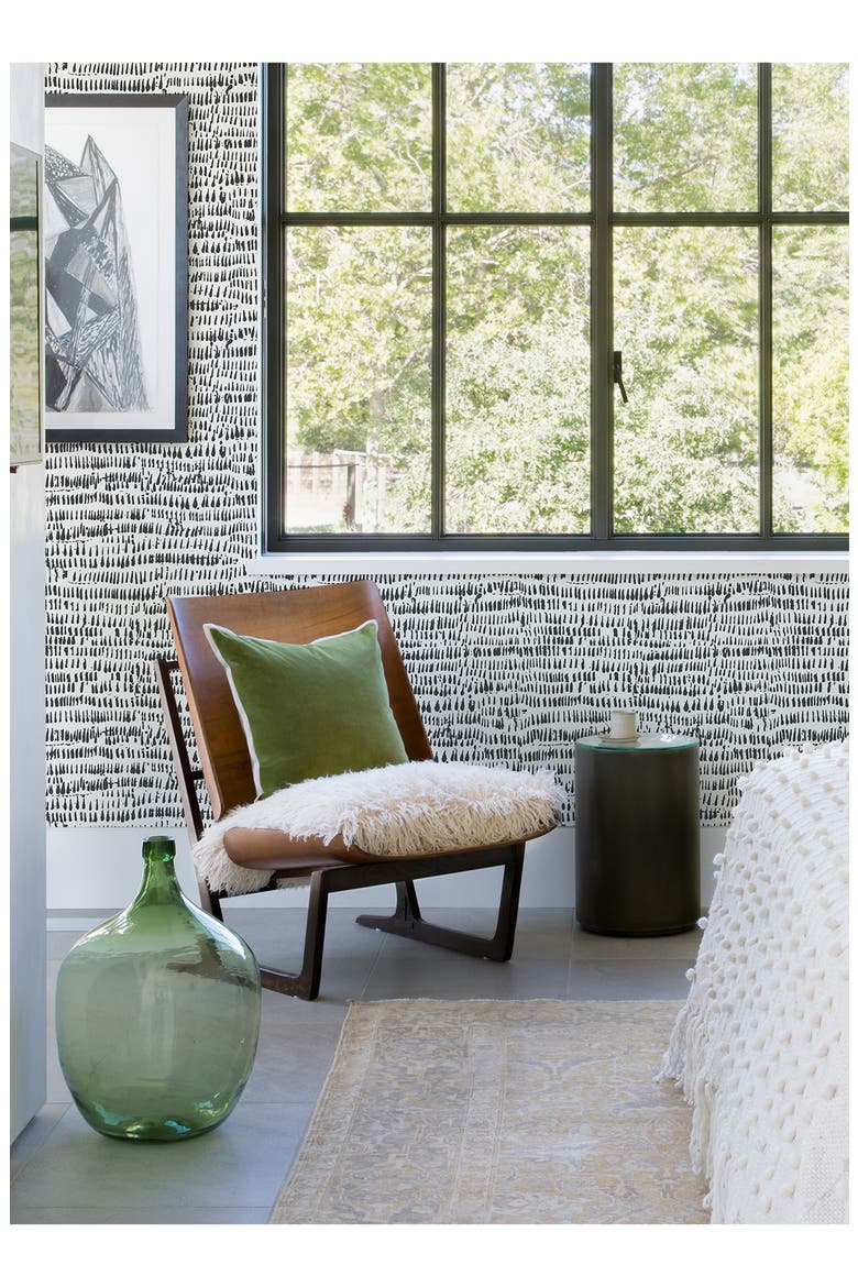 Brushstroke Wallpaper, Alternate, color, BLACK