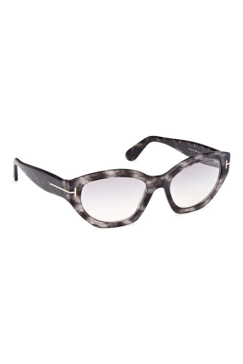 Penny 55mm Geometric Sunglasses, Alternate, color, BLACK HAVANA / T LOGO