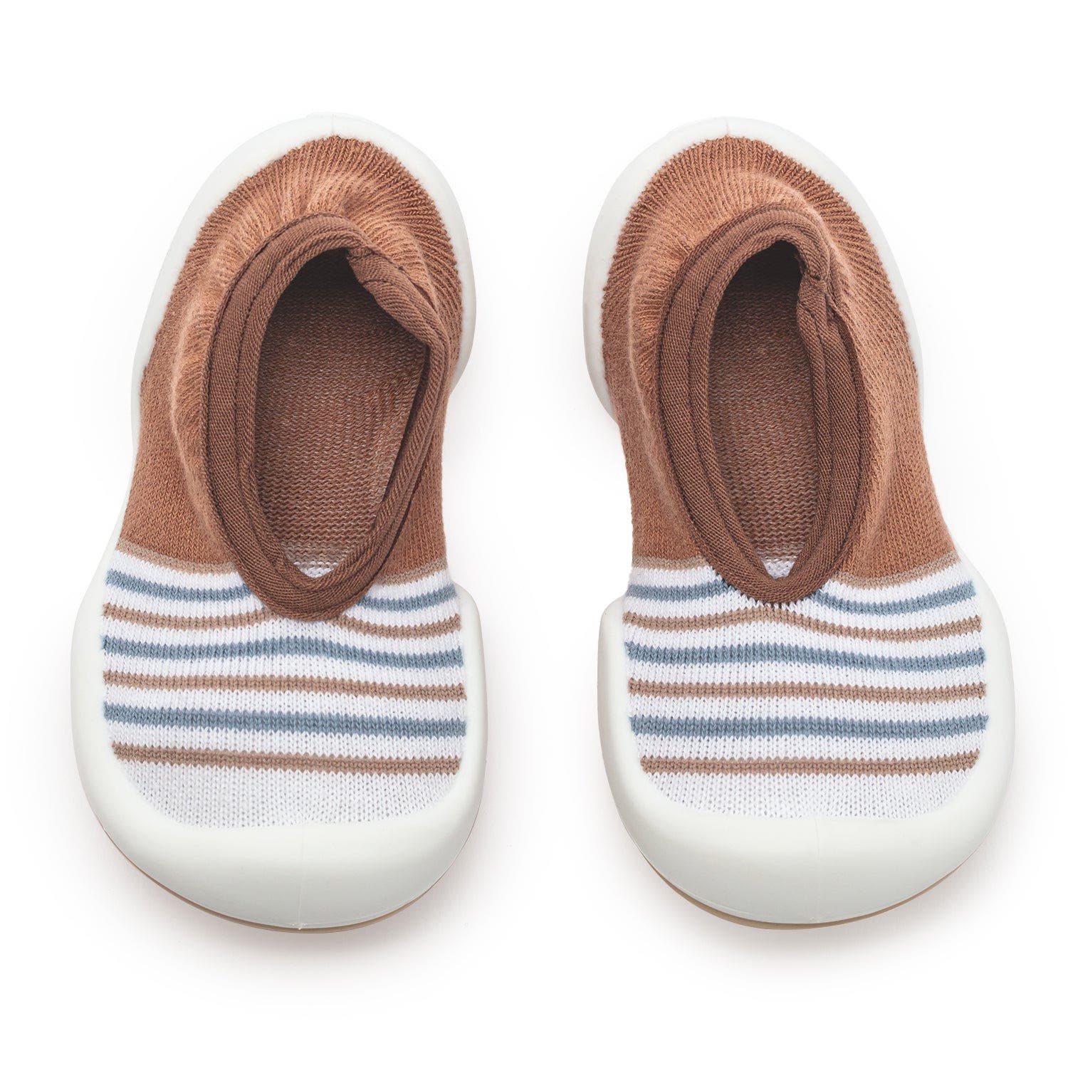 Komuello Toddler Sock Shoes Flat - Brown Stripe, Main, color, Brown Stripe