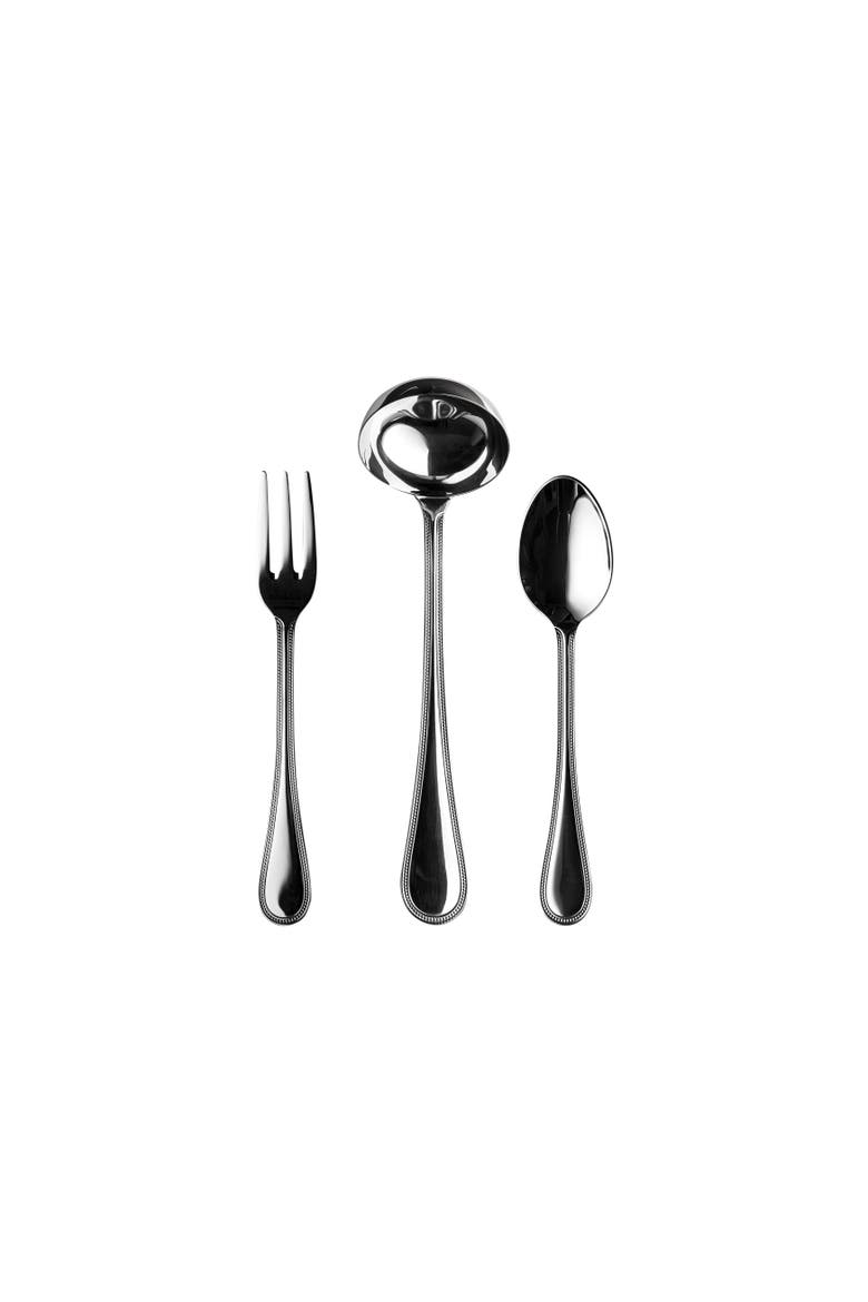 Perla Serving Set - 3 Pieces, Main, color, Silver