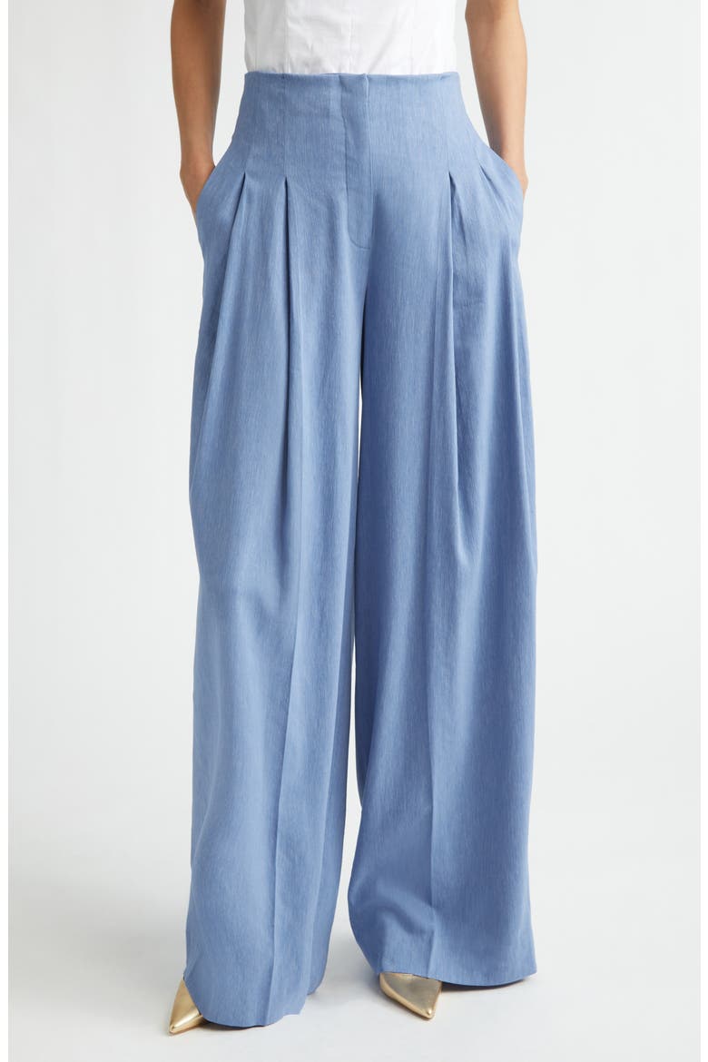High Waist Wide Leg Pants, Main, color, BLUEBELL