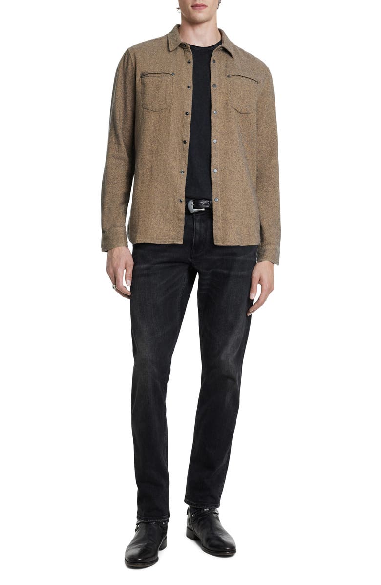 John Varvatos Dario Cotton Snap-Up Shirt, Alternate, color, 