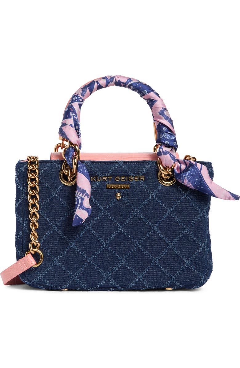 KG Kurt Geiger Brixton Scarf Shoulder Bag, Main, color, Navy