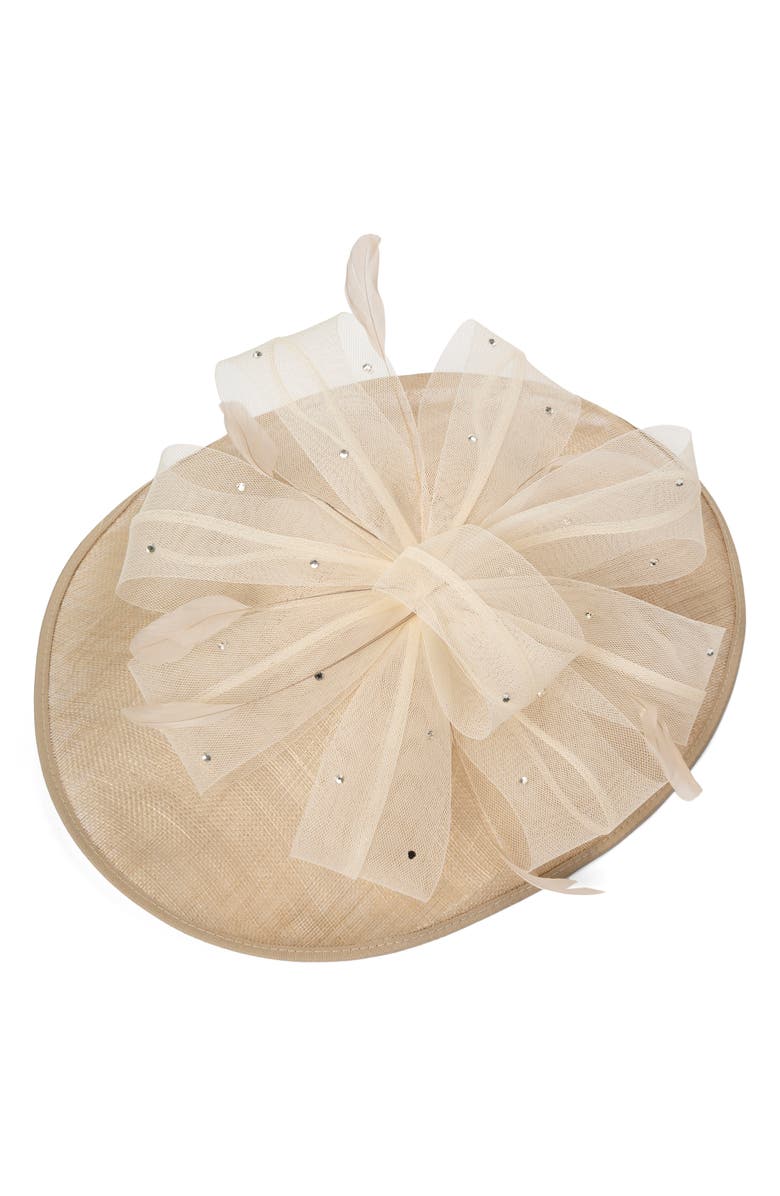 Collection XIIX Sinamay Embellished Fascinator, Alternate, color, Beige