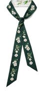Jessie Zhao New York Silk Skinny Scarf Lily Garden