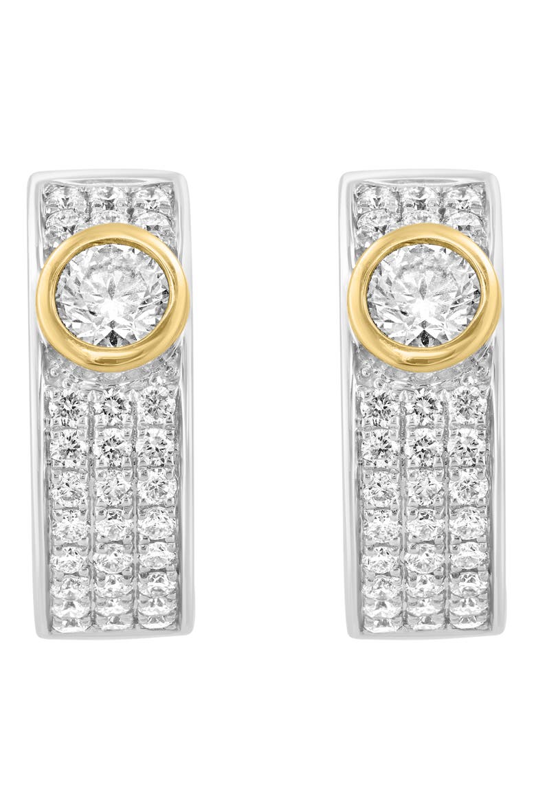 Lab Grown Diamond Huggie Hoop Earrings, Alternate, color, SILVER