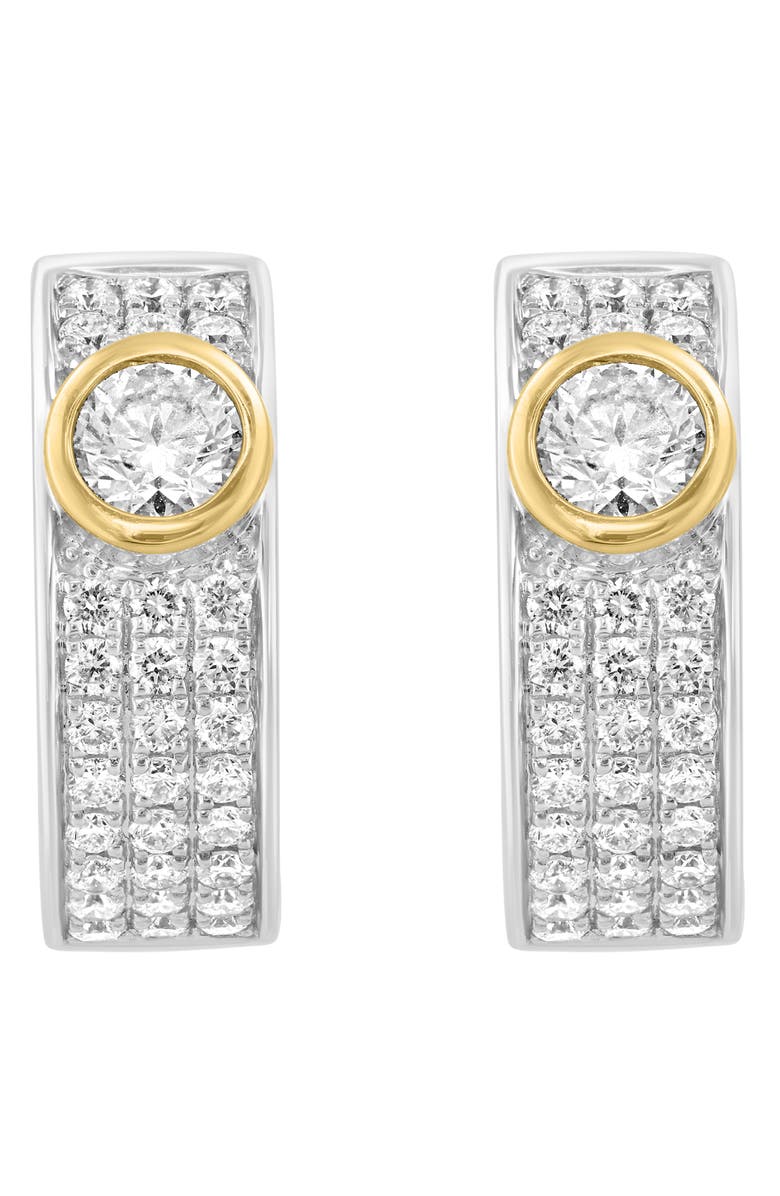 EFFY Lab Grown Diamond Huggie Hoop Earrings, Alternate, color, Silver