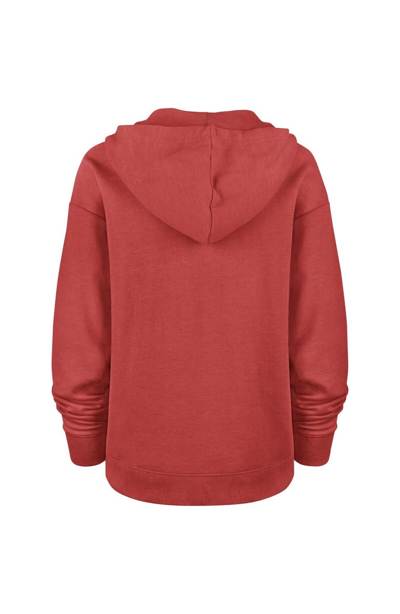 '47 Women's '47 Scarlet San Francisco 49ers Wrapped Up Kennedy V-Neck Pullover Hoodie, Alternate, color,