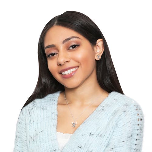 Disney Silver Plated Stitch Stud Earrings In Metallic