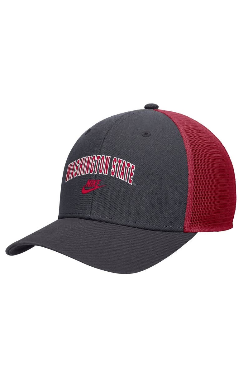 Nike Men's Nike Gray Washington State Cougars Vintage Arch Rise Performance Trucker Adjustable Hat, Main, color, Gray