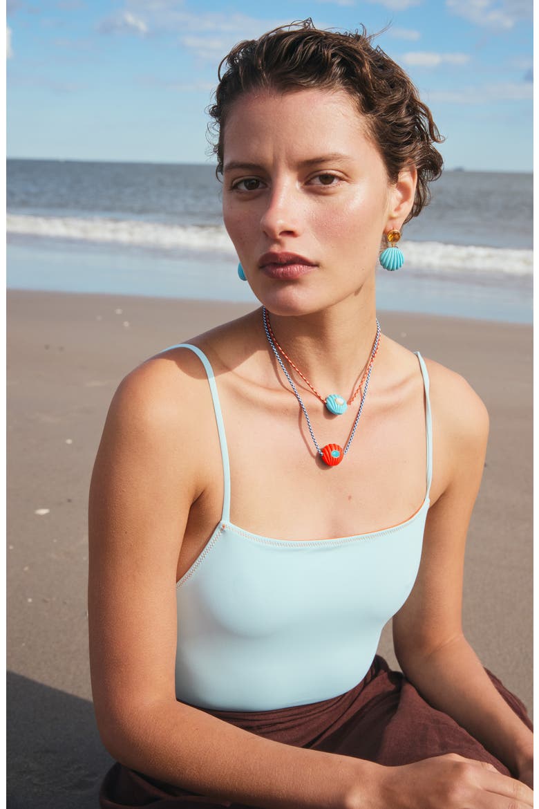 Kai Shell Drop Earrings, Alternate, color, BLUE MULTI